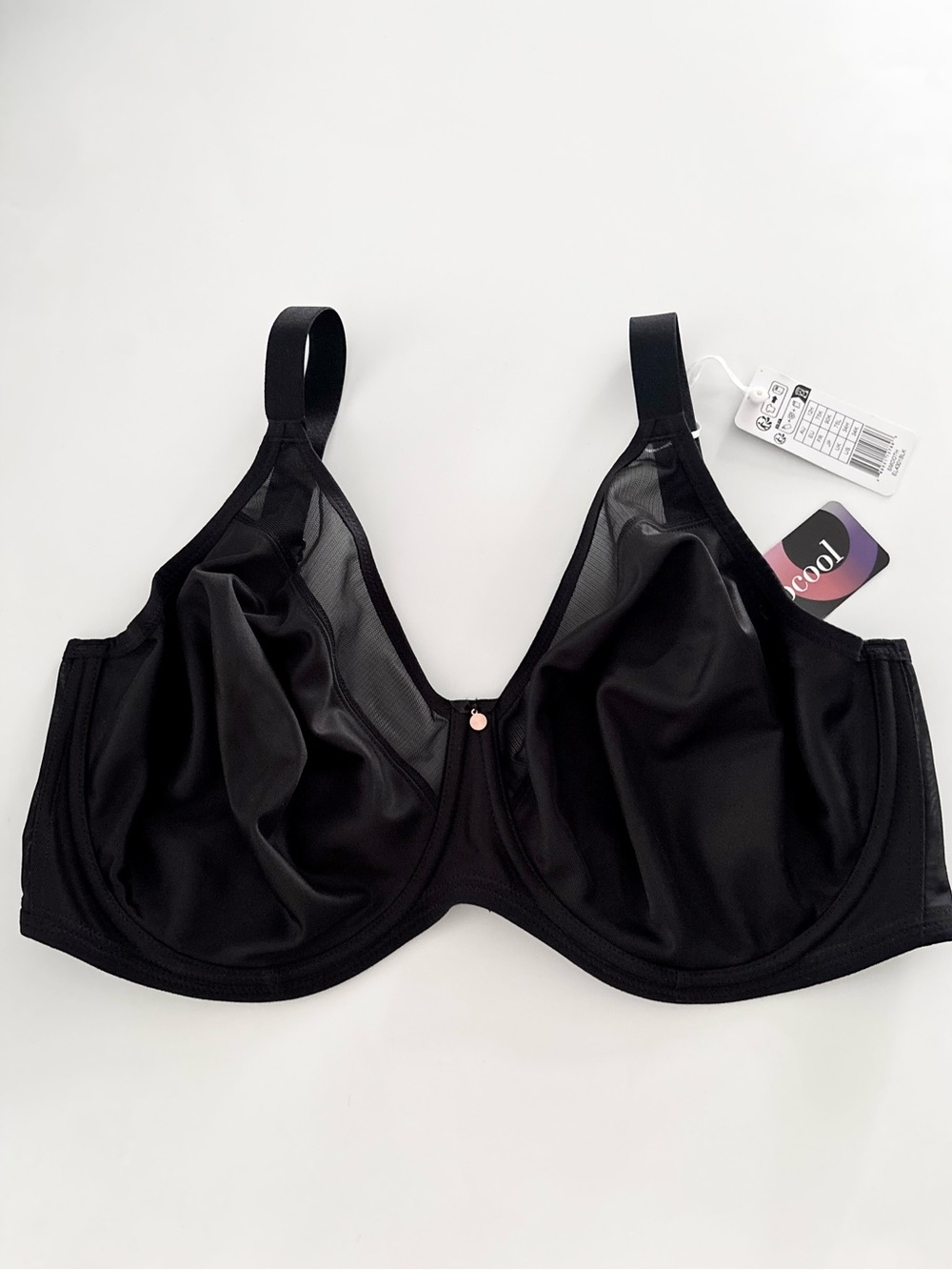 Elomi NWT Bra Smooth Underwire Unlined Molded Bra Black El4301BLK US 34K